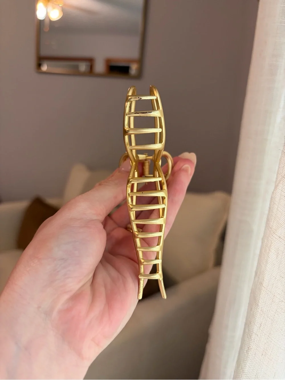 Gold Bow Claw Clip
